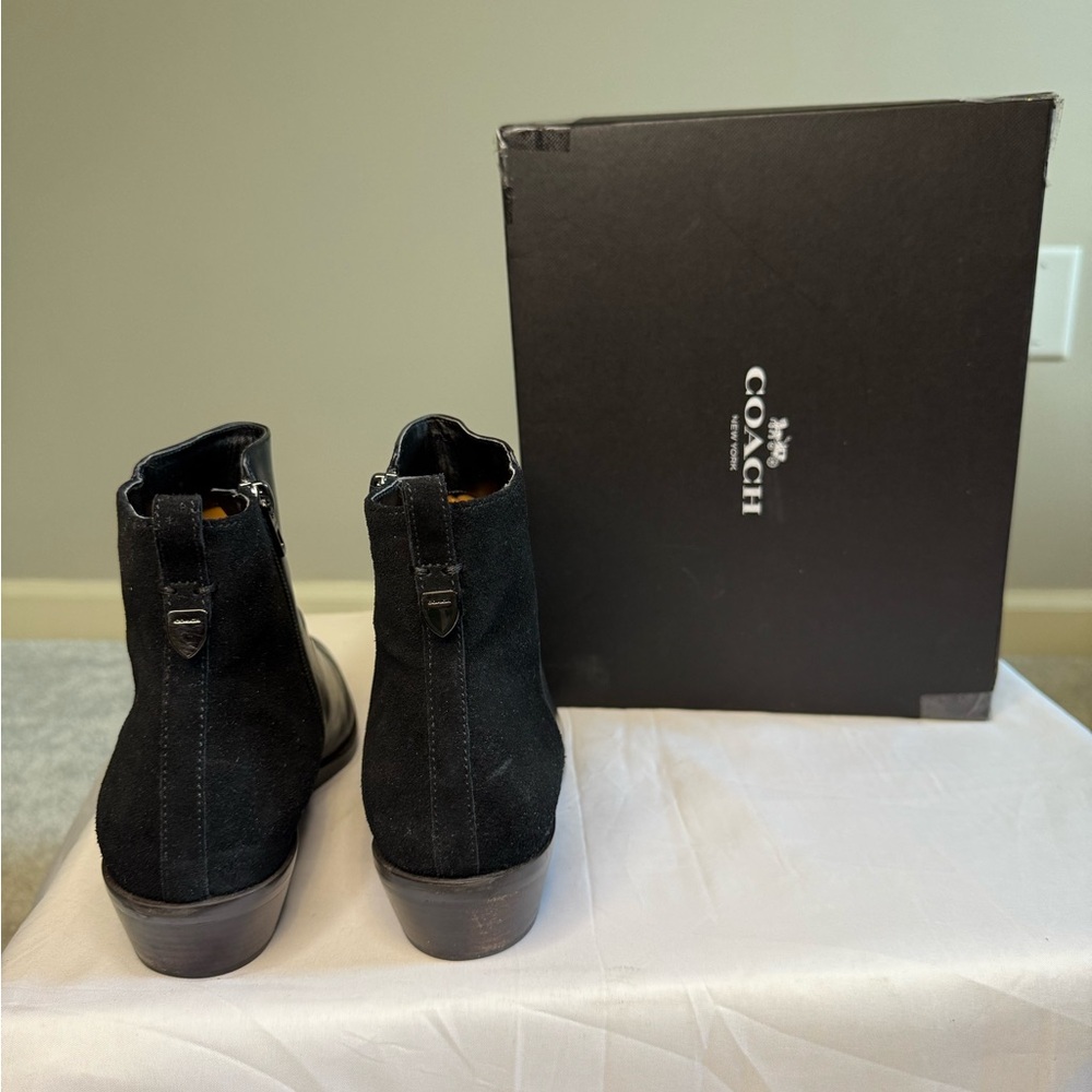 Coach Black Leather Boots with Box - Picture 3 of 5